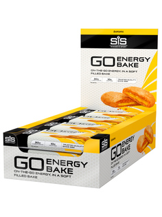 Углеводный энергетический батончик с начинкой GO Energy BAKE, упаковка 12шт по 50г (Банан) SiS