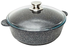 Жаровня Victoria (Беларусь) Гранит литая, с антипригарным покрытием, с крышкой, 28см, 4л