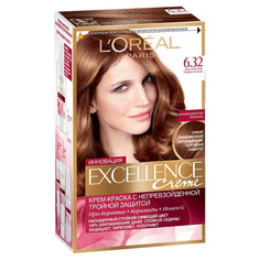 Краска для волос L`Oreal Paris Excellence Золотистый темно-русый тон 6.32