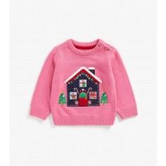 Джемпер нарядный "Пряничный домик", розовый Mothercare