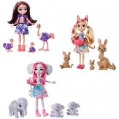 Кукла "Enchantimals" с 3 зверушками Mattel