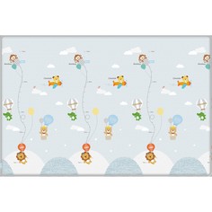 Коврик Parklon Eco Clean Летучие мишки Eco Clean, 210 x 140 x 1.3 голубой