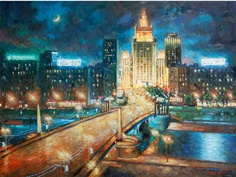 Набор для творчества Остров Сокровищ Картина стразами Ночная Москва 40x50cm 662594