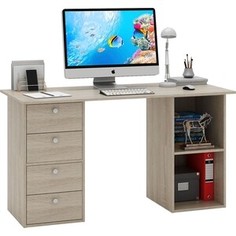 Стол двухтумбовый Мастер Прайм-63 дуб сонома СТЛ-Прайм-63-ДС