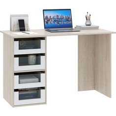 Стол компьютерный Мастер Прайм-42 дуб сонома/белый СТЛ-Прайм-42-СБ