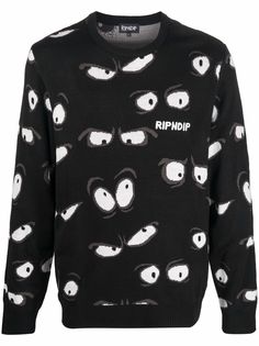 Ripndip джемпер вязки интарсия с вышитым логотипом