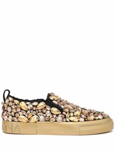 Dolce & Gabbana слипоны с кристаллами