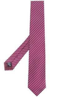 Giorgio Armani шелковый галстук с вышивкой в полоску