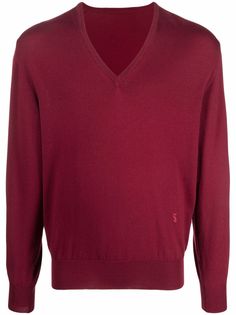 Yves Saint Laurent Pre-Owned джемпер 1980-х годов с V-образным вырезом