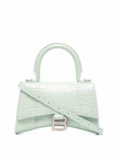 Balenciaga Hourglass crocodile-effect tote