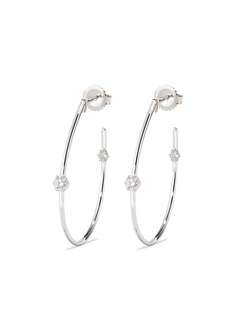 Jade Trau серьги-кольца Duet из белого золота с бриллиантами