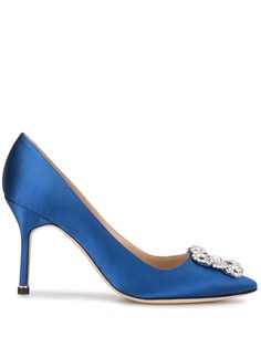 Manolo Blahnik туфли-лодочки Hangisi 90 с декорированной пряжкой
