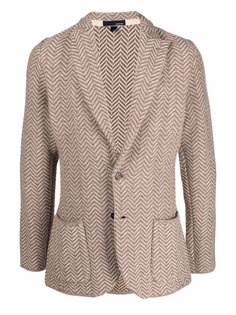 Lardini однобортный пиджак с узором шеврон