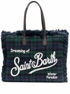 MC2 Saint Barth клетчатая сумка на плечо с логотипом