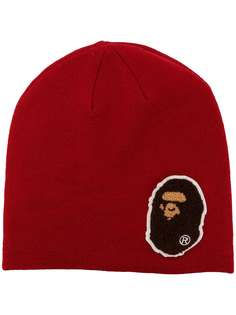 A BATHING APE® шапка бини с нашивкой Ape