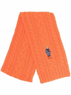 Polo Ralph Lauren шарф фактурной вязки с вышитым логотипом