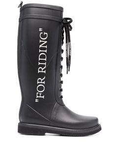 Off-White RUBBER BOOT BLACK WHITE