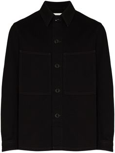 Lemaire куртка-рубашка с контрастной строчкой