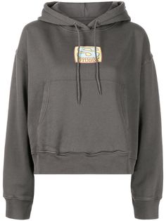 Stussy укороченное худи с логотипом