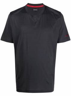 Kiton футболка с вышитым логотипом