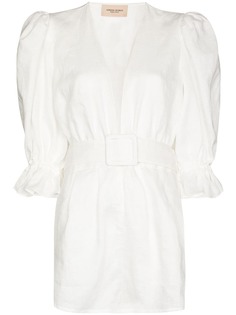 Adriana Degreas puff-sleeves V-neck playsuit