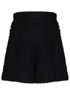 Balmain твидовые шорты с завышенной талией