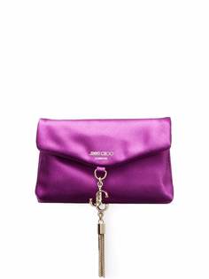Jimmy Choo атласный картхолдер с кисточкой