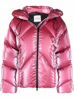 Moncler пуховик Frele с эффектом металлик