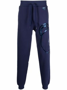 Moschino спортивные брюки с принтом металлик
