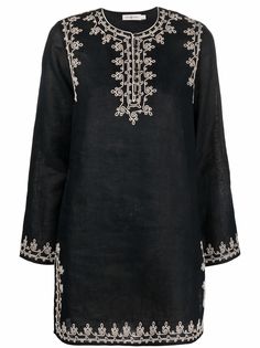 Tory Burch платье-туника с вышивкой