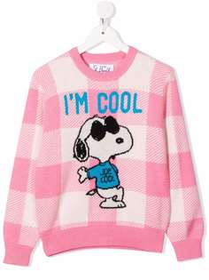 MC2 Saint Barth джемпер в клетку гингем с узором Snoopy