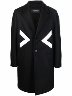 Neil Barrett однобортное пальто с полосками