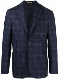 Corneliani однобортный пиджак в клетку