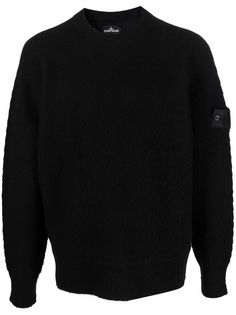 Stone Island Shadow Project фактурный джемпер с нашивкой-логотипом