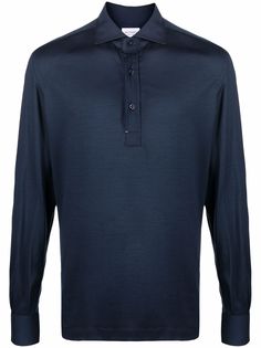 Mazzarelli шерстяная рубашка поло с длинными рукавами