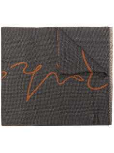 Giorgio Armani шерстяной шарф с логотипом