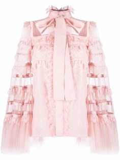 Elie Saab блузка с кружевной вставкой