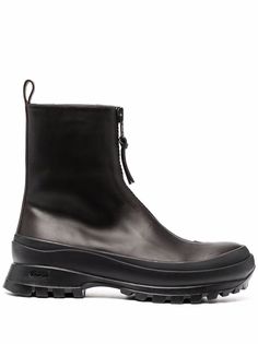 Jil Sander zip-up leather hiking boots