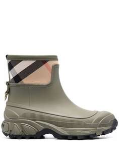 Burberry House Check-print chunky sole rain boots