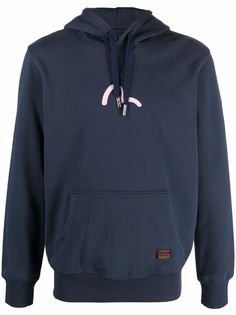 Evisu logo-print cotton hoodie