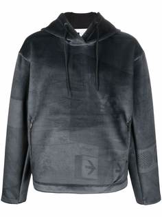 Y-3 tonal logo print hoodie