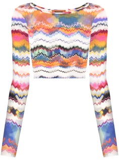 Missoni Mare MISSONI M CROP TOP LS SCOOP NCK SHEER MU