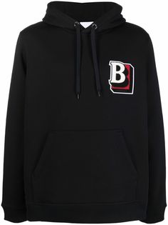 Burberry graphic logo-patch cotton hoodie