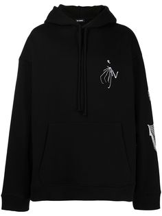 Raf Simons Gothic Print cotton hoodie