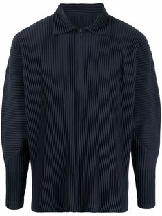 Homme Plissé Issey Miyake plissé zip-up polo shirt