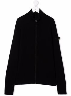 Stone Island knitted wool bomber jacket