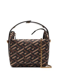 Versace VERSACE MONOGRAM COATED CANVAS BOXY BAG