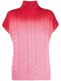 Amen ombré cable-knit short sleeve jumper Amen.