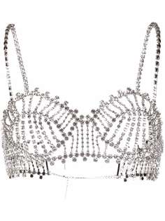 AREA crystal-embellished sweetheart bra