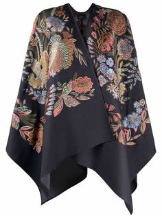ETRO пальто с цветочной вышивкой